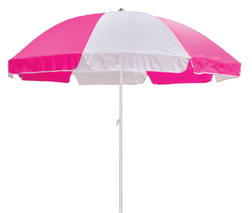 Pink white parasol